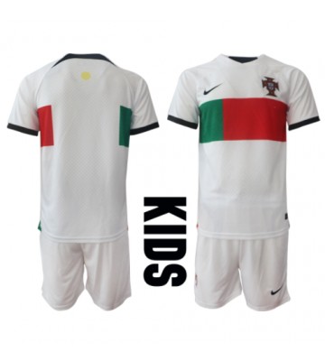 Portugal Borta Kläder Barn VM 2022 Kortärmad (+ Korta byxor)